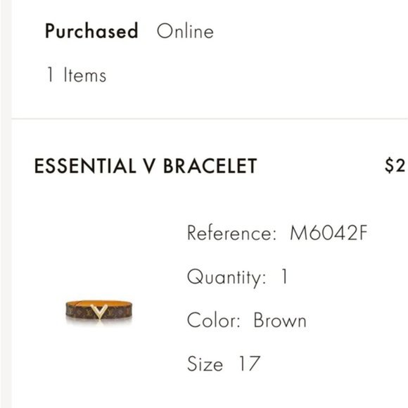 Louis Vuitton Essential V Bracelet - Picture 1 of 3